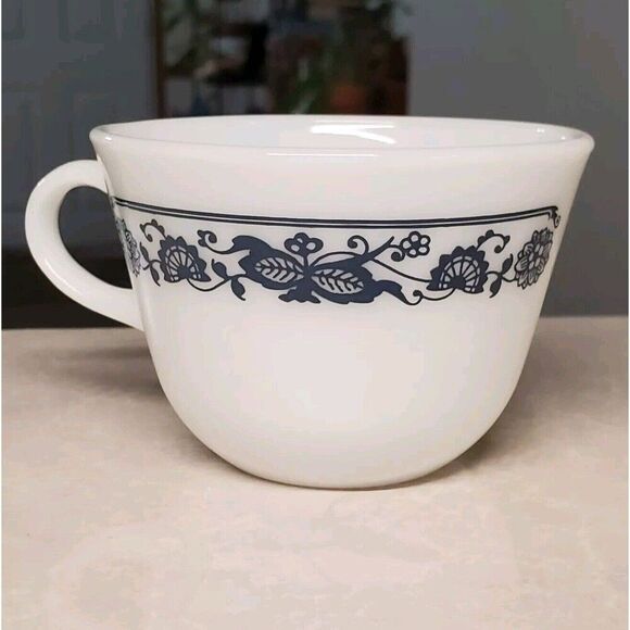 Old Town Blue Corelle Flat Cup Coffee Tea Cup - Picture 1 of 5